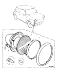 Rover Mini Headlamp Assembly-LHD-Germany