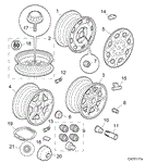 Rover 200/25/MG ZR Road Wheel, Wheel Trims