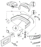 Rover 200/25/MG ZR Rear Bumper and Fittings