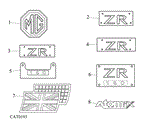 MG ZR Badges