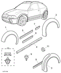 Rover 200/25/MG ZR Rubbing Strips/Finishers - Streetwise