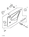 Rover 25 Rear Door Casings and Fittings - Electric from V5D778997