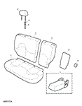Rover 25 Rear Seat Covers to 5D778996 - Cloth