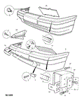 Rover 200/400 to 95 Front Bumper and Fittings - 3 and 5 Door