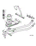 Rover 800 Late Selector Mechanism - External - Petrol Manual