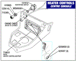 Triumph Stag Heater Controls (Centre Console)