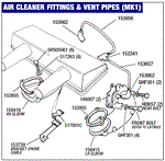 Triumph Stag Air Cleaner Fittings (Twin Air-Intake) Mk1