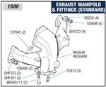 Triumph Spitfire Standard Exhaust Manifold and Fittings - 1500