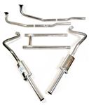 Triumph TR8 Orig Non Cat Stainless Steel Standard Manifolds Exhaust Systems - Twin Noisy