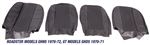 MGB Front Seat Cover Kits - Roadster Models GHN5 1970-72 - Half Perforated Vinyl and Half Plain Vinyl