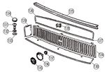 MGB Radiator Grille - Black Recessed Type for Chrome Bumper Models