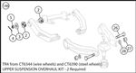 Triumph TR2-4 Upper Suspension Overhaul Kit - TR4 from CT6344 (wire wheels) and CT6390 (steel wheels)