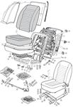 Triumph TR6 Seat Covers and Fittings - 1970-72 UK CP50001 to CP77716
