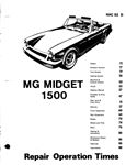 Repair Operation Times - Midget 1500 - 1975-1979 - HAC52DGR - OTP