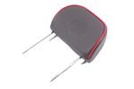 Head Restraint - Front - Full Leather F Heritage Option - Ash Grey/Red Face - HAH103140RUV - Genuine MG Rover