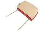 Head Restraint - Front - Full Leather Option - Tartan Red/Cream Face - HAH103610WDA - Genuine MG Rover