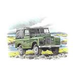 Land Rover Series 2 - Soft Top Personalised Portrait in Colour - LL2042COL