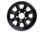 Alloy Wheel (single) 8" x 18" Gloss Black - LL2109BLK - Minilite
