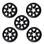 Alloy Wheel (5 Pieces) 8" X 18" Gloss Black - LL2109BLK5 - Minilite