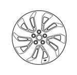 Alloy Wheel 7.5 x 20 E-Cap Aero Silver Sparkle - LR081588 - Genuine