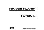 Owners Manual Supplement - Range Rover Classic Turbo D - 1986 - LSM204HSGR - OTP