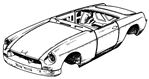 Bodyshell - Roadster Chrome Bumper - RHD and LHD - BMH4011 - Genuine
