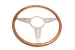 Steering Wheel 14" Wood Rim Flat Slots - MK314FS - Moto Lita