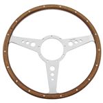 Steering Wheel 14" Wood Flat - MK314F - Moto-Lita