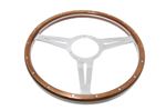 Steering Wheel 15" Wood Flat with Slots - Thick Grip - MK315FSTG  - Moto-Lita