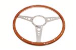 Steering Wheel 15" Wood Flat Thick Grip - MK315FTG  - Moto-Lita
