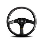 Steering Wheel - Tuner Black Leather and Black Spokes 320mm - MOMO2019 - Momo