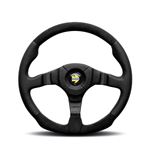 Steering Wheel - Dark Fighter Black Air Leather Black Spoke 350mm - MOMO2028 - Momo