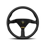 Steering Wheel - Mod.78 Black Leather Black Spoke 320mm - MOMO2085 - Momo