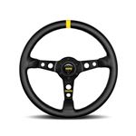 Steering Wheel - Mod.07 Black Leather Black Spoke 350mm - MOMO2090 - Momo