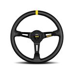 Steering Wheel - Mod.08 Black Leather Black Spoke 350mm - MOMO2091 - Momo