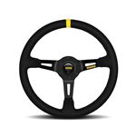 Steering Wheel - Mod.08 Black Leather Black Spoke 350mm - MOMO2092 - Momo