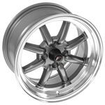 Alloy Wheel JR19 8" x 15" ET0 Charcoal Polished Lip - MXVJR1921 - JR-Wheels