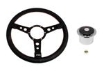 Steering Wheel Kit 15" Leather Semi Dished Black Centre and Alloy Boss - RA1441BA - Mountney