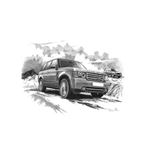 Range Rover L322 - 2009-2013 Personalised Portrait in Black and White - RA1545BW