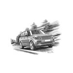Range Rover 2013 on Personalised Portrait in Black and White - RA1546BW