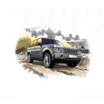 Range Rover Series 3 S/Charged 2005-2009 Personalised Portrait in Colour - RA2154COL