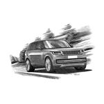Range Rover Series 5 1st Edition 2022on Personalised Portrait in Black and White - RA2155BW