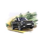 Range Rover V8 Overfinch Personalised Portrait in Colour - RA2158COL