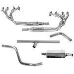 Stainless Steel Exhaust System Including Manifolds - Single Exit - Large Bore - RB7279