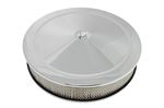 14 inch Pancake Air Filter Assembly Chrome - 3 inch Deep - RB7438