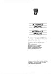 Overhaul Manual - K Series Engine - 1995-2005 - RCL0057ENGGR - OTP