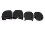 Triumph Front Seat Cover Kit - Black Leather with White Piping - RF4055BLACKLEATHER