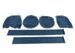 Triumph Front Seat Cover Kit - Blue Vinyl with White Piping - RF4055BLUE