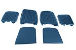 Triumph TR4 Front Seat Cover Kit - Blue Vinyl with White Piping - RF4056BLUE