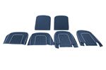Triumph TR4A Front Seat Cover Kit - Blue Vinyl with White Piping - RF4057BLUE